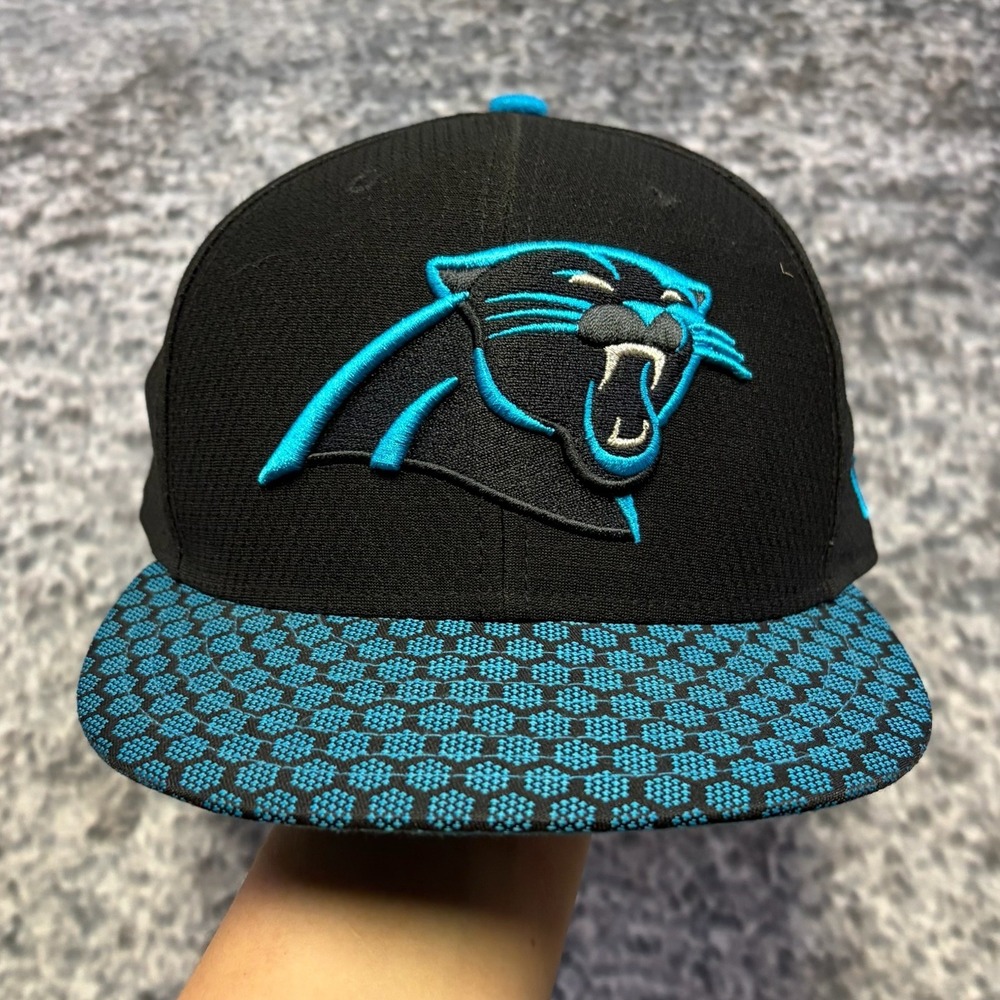 Carolina Panthers New Era 9Fifty Hat Snapback Black Blue Honeycomb Brim NFL
